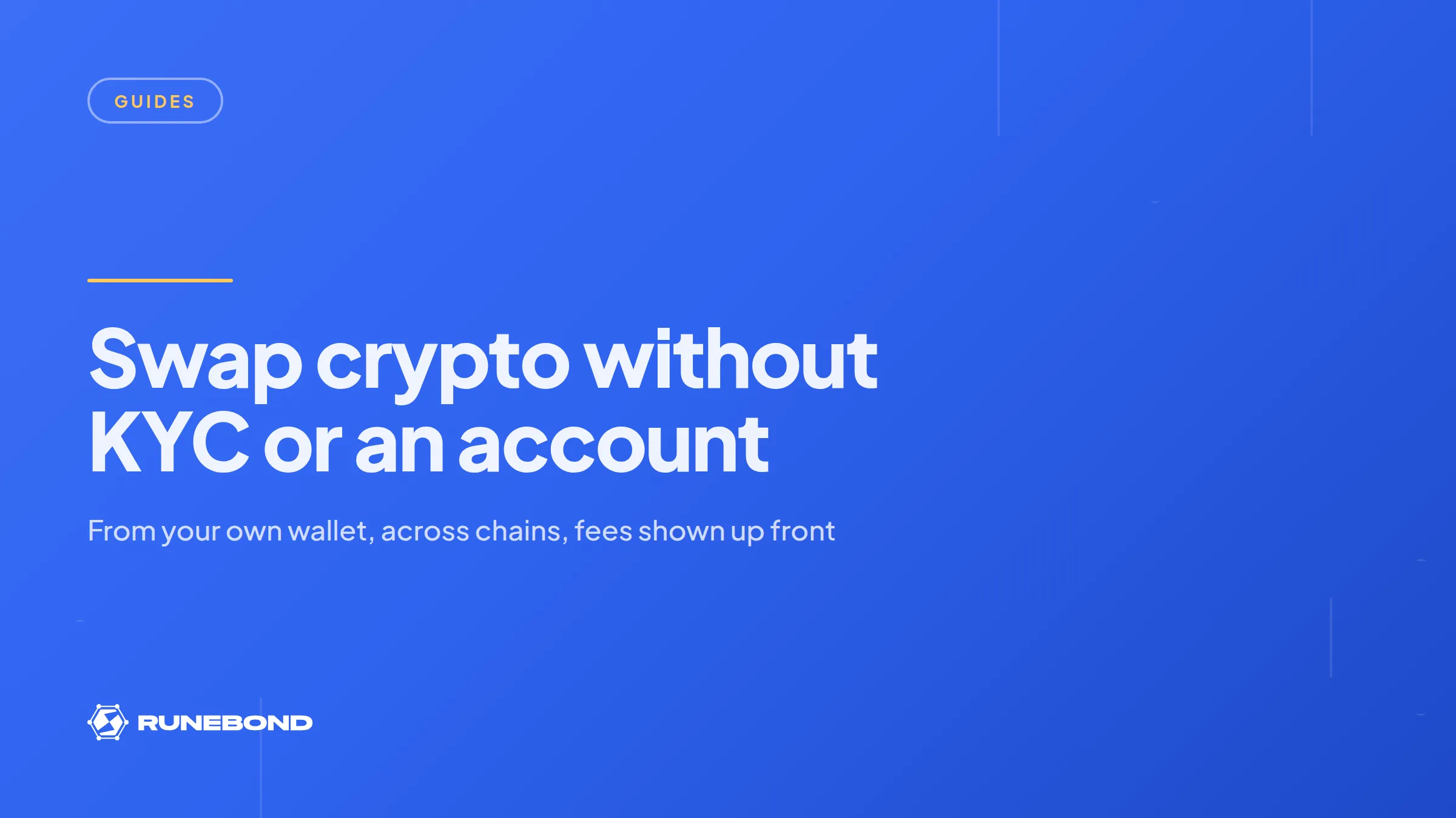 How to swap crypto without KYC or an account