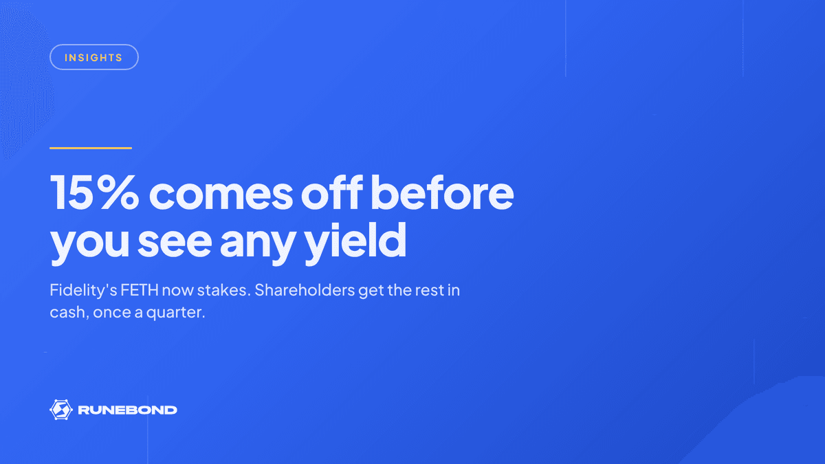 How Ethereum ETF staking rewards work (and what Fidelity's FETH filing changes)